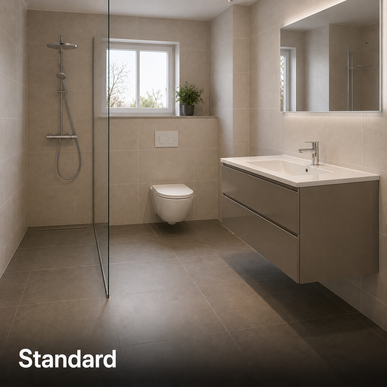 Standard (z.B. Fliesengrößen bis 60cm Kantenlänge)