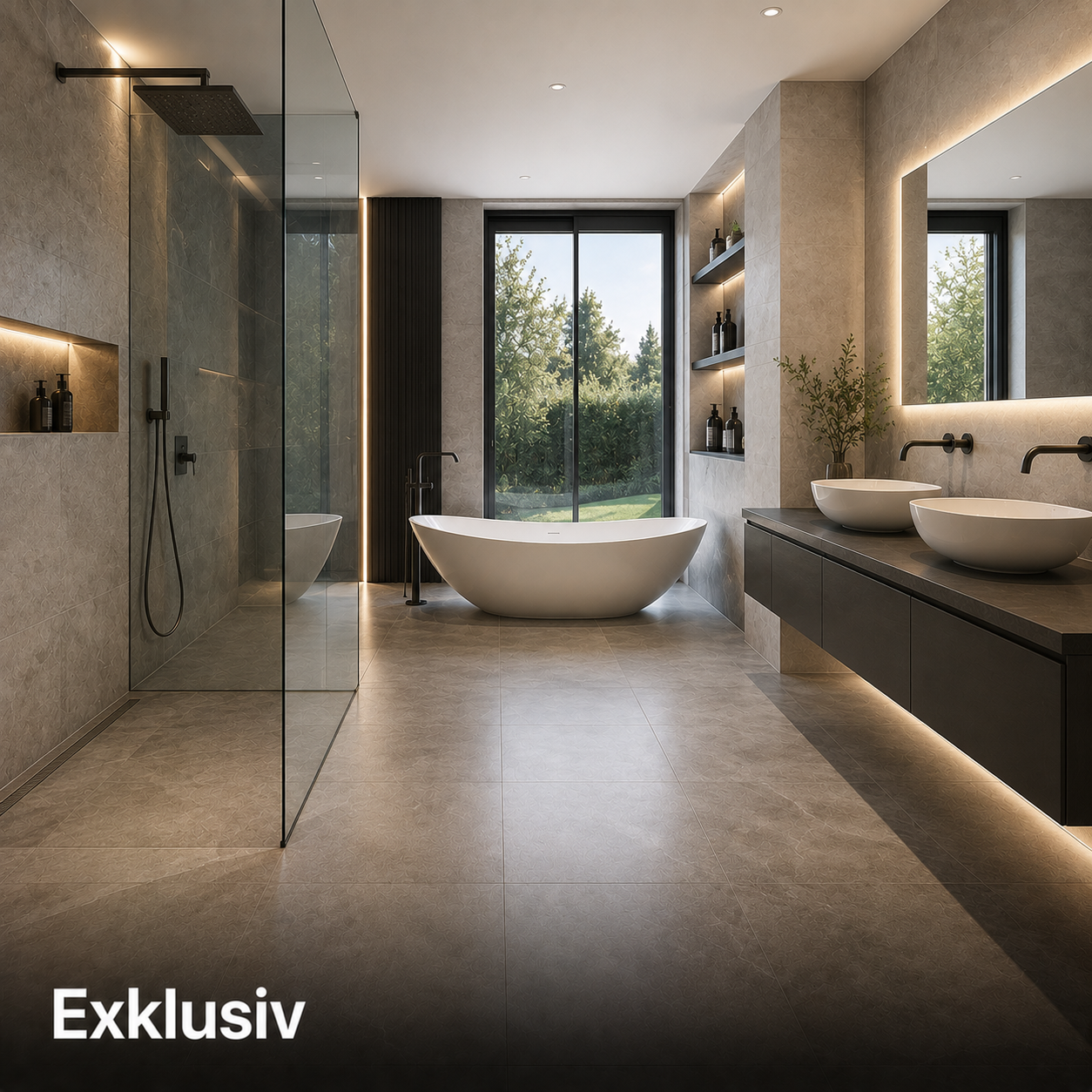 Exklusiv (z.B.Fliesengrößen bis 3,20m Kantenlänge)