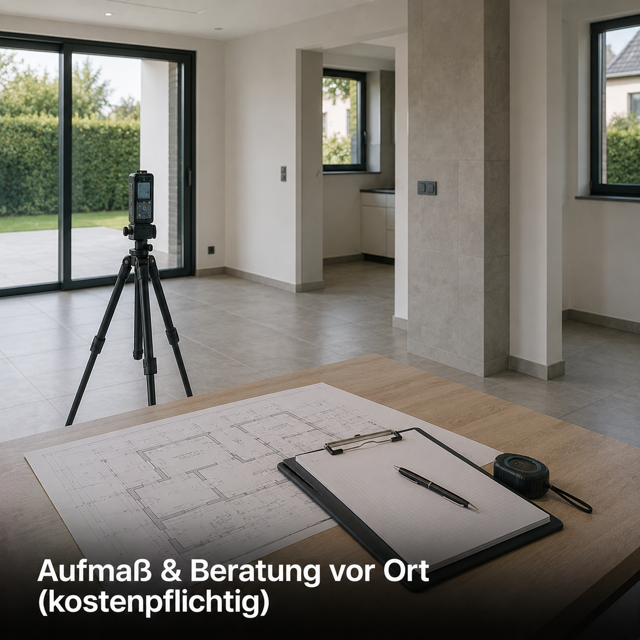 Ich benötige einen Ortstermin inkl. Aufmaß und Beratung.